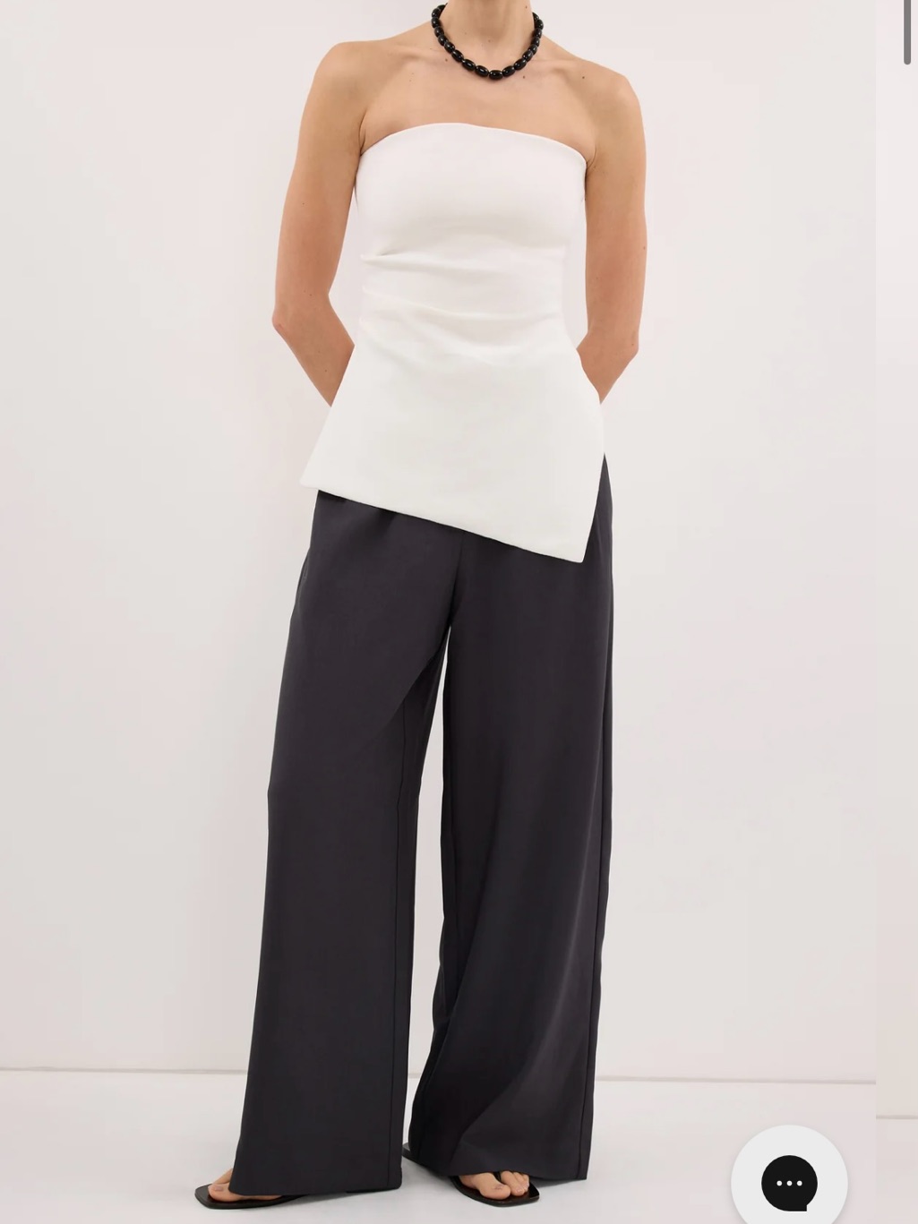 Nwt Dissh Wide-Leg Dark Grey Trouser Pants - Still In Bag